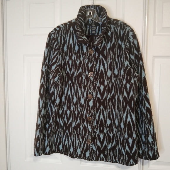 Kial by Anthropologie Felted Multicolored Sweater Jacket SZ XL - Picture 8 of 9